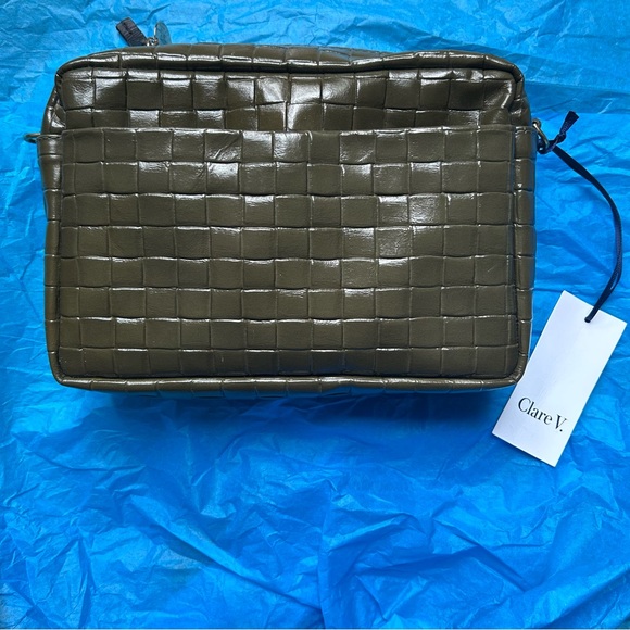 Clare V Marisol Croc Midi Sac Crossbody Leather Bag - Picture 3 of 8